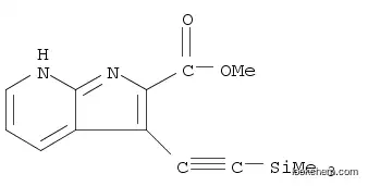 1H-Pyrrolo[2,3-b]pyridine-2-carboxylic acid, 3-[2-(trimethylsilyl)ethynyl]-, methyl ester